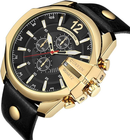 Mens Analogue black dial mens watch